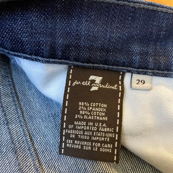 7 for All Mankind Men's 'Standard' Button-Fly Straight Jeans Med/dark, 29x 28" - Picture 4 of 14